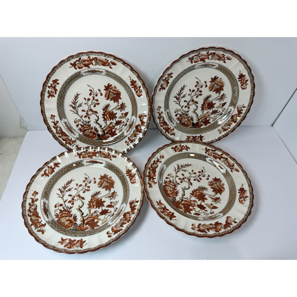 Copeland Spode India Tree Dinner Plates 10-1/4" Lot of 4 READ